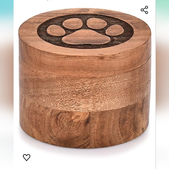 Acacia Wood Decorative Paw Print Box - Picture 7 of 7